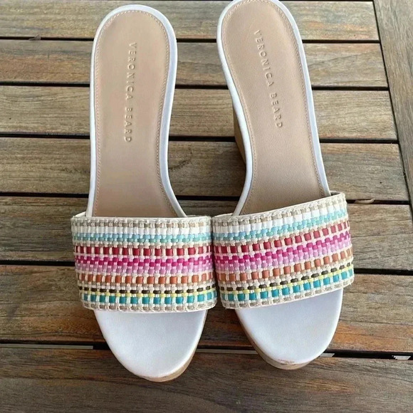 Veronica Beard Dali Woven Wedge Sandals - Picture 3 of 8